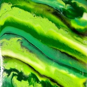 Handmade OOAK Luxury Resin Wall Art - Marbleized, Sanded, Glossed - Size 5x7
